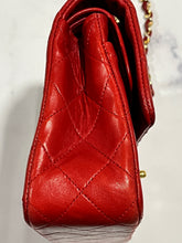 Load image into Gallery viewer, Chanel Classic Red Lambskin Double Flap Small Handbag