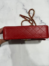 Load image into Gallery viewer, Chanel Classic Red Lambskin Double Flap Small Handbag