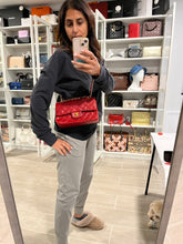 Load image into Gallery viewer, Chanel Classic Red Lambskin Double Flap Small Handbag
