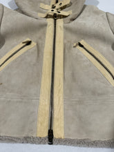 Load image into Gallery viewer, Brunello Cucinelli Beige Suede Shearling Jacket Size XS/S