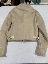 Load image into Gallery viewer, Brunello Cucinelli Beige Suede Shearling Jacket Size XS/S