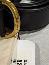 Load image into Gallery viewer, Saint Laurent GHW Buckle Black Leather Belt
