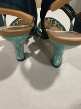 Load image into Gallery viewer, Fendi Colibri Turquoise Blue Mesh Heels