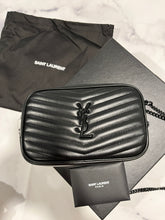 Load image into Gallery viewer, Saint Laurent YSL Black Lou Mini Crossbody Bag