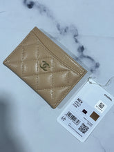 Load image into Gallery viewer, Chanel Beige Caviar Card Case
