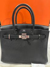 Load image into Gallery viewer, Hermes Unisex 30 Togo Black Leather Birkin