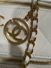 Load image into Gallery viewer, Chanel 25A White Caviar GHW Tophandle Crossbody Vanity Bag