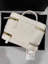Load image into Gallery viewer, Chanel 25A White Caviar GHW Tophandle Crossbody Vanity Bag