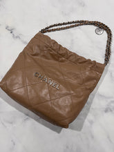 Load image into Gallery viewer, Chanel 22 Tan Hobo Silver Hardware