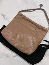 Load image into Gallery viewer, Chanel 22 Tan Hobo Silver Hardware