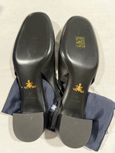 Load image into Gallery viewer, Prada Black Leather Round Toe Slingbacks