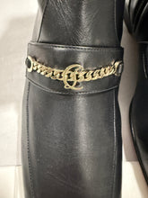 Load image into Gallery viewer, Christian Louboutin Black Flat Chain Ankle Booties