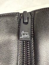 Load image into Gallery viewer, Christian Louboutin Black Flat Chain Ankle Booties