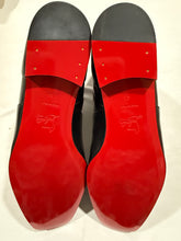 Load image into Gallery viewer, Christian Louboutin Black Flat Chain Ankle Booties