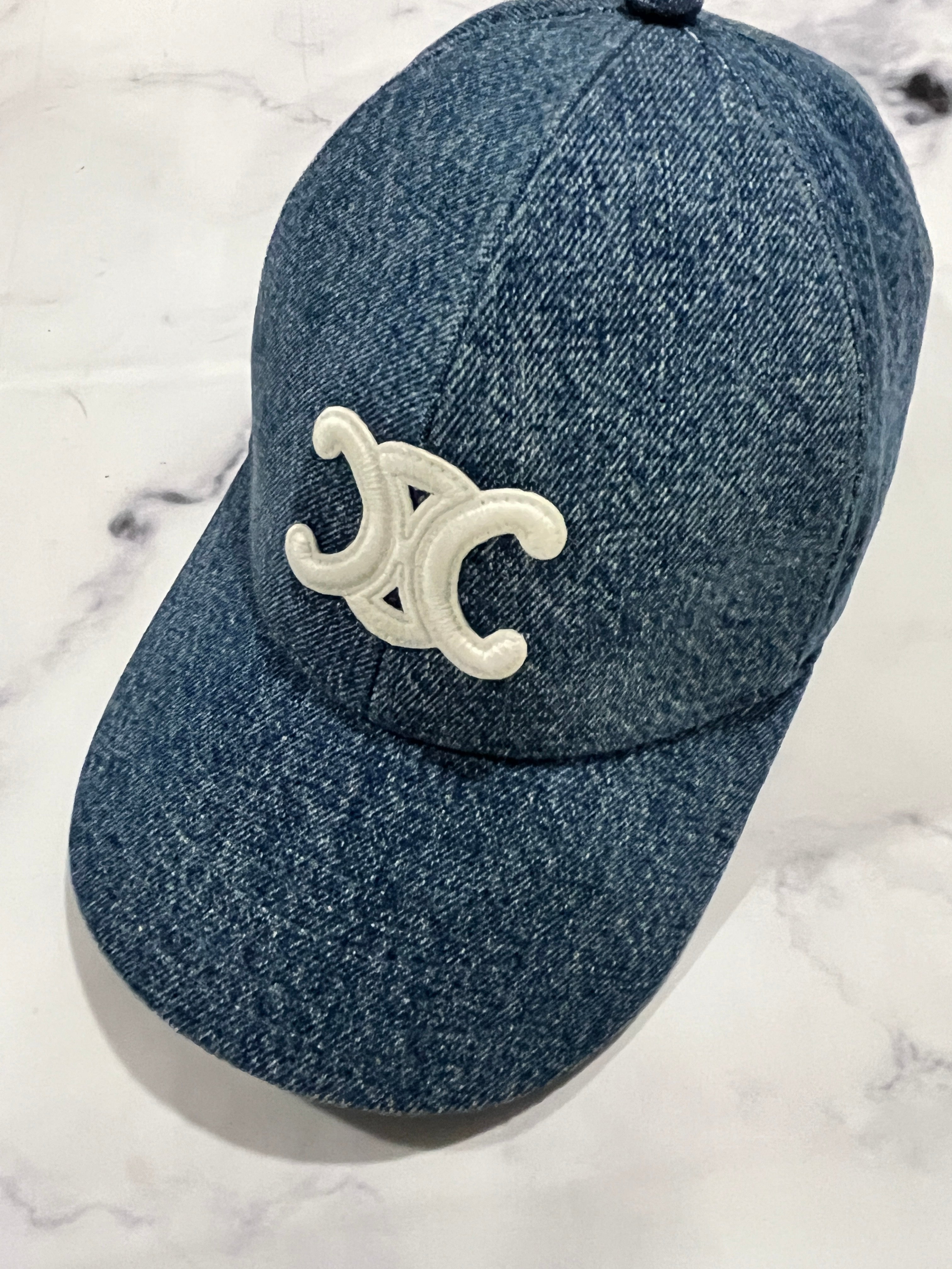 Celine Triomphe Denim Baseball Hat L – The Millionaires Closet