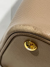 Load image into Gallery viewer, Prada Duel Strap Beige/Gray Saffiano Cuir Double Handle Tote