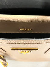 Load image into Gallery viewer, Prada Duel Strap Beige/Gray Saffiano Cuir Double Handle Tote