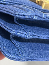 Load image into Gallery viewer, Chanel Boy North South Rectangle Cobalt Blue Caviar Crossbody Bag