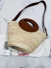 Load image into Gallery viewer, Christian Louboutin Biloumoon Medium Leather-Trimmed Raffia Tote