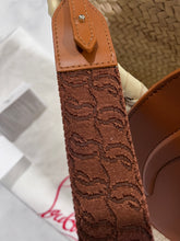 Load image into Gallery viewer, Christian Louboutin Biloumoon Medium Leather-Trimmed Raffia Tote