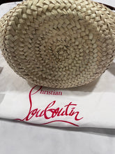 Load image into Gallery viewer, Christian Louboutin Biloumoon Medium Leather-Trimmed Raffia Tote