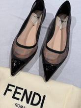 Load image into Gallery viewer, Fendi FF Zucca Black Beige Mesh Ballet Flat