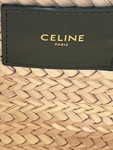 Load image into Gallery viewer, Celine Leather-Trimmed Palm Leaves Khaki Medium Tote
