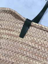 Load image into Gallery viewer, Celine Leather-Trimmed Palm Leaves Khaki Medium Tote
