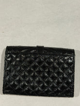 Load image into Gallery viewer, Saint Laurent YSL Cassandre Black Quilted Snap Wallet