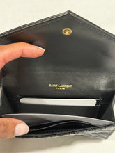 Load image into Gallery viewer, Saint Laurent YSL Cassandre Black Quilted Snap Wallet