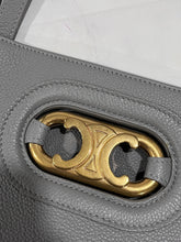 Load image into Gallery viewer, Celine Triomphe Cabas Medium Gray Leather Bag