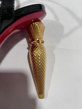 Load image into Gallery viewer, Christian Louboutin Black Lipqueen Patent 100 Sandal