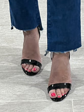 Load image into Gallery viewer, Christian Louboutin Black Lipqueen Patent 100 Sandal