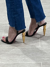 Load image into Gallery viewer, Christian Louboutin Black Lipqueen Patent 100 Sandal