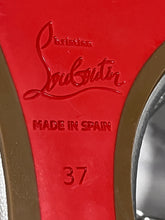 Load image into Gallery viewer, Christian Louboutin Silver Pyrastrass Metallic Wedge Sandal
