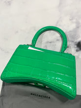Load image into Gallery viewer, Balenciaga Hourglass XS Crocodile Embossed Crossbody Bag