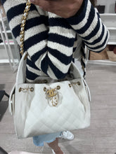 Load image into Gallery viewer, Chanel 25 White Caviar Small Shoulder Bag