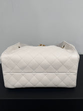 Load image into Gallery viewer, Chanel 25 White Caviar Small Shoulder Bag
