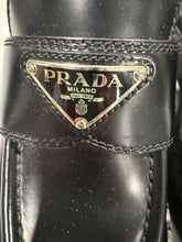 Load image into Gallery viewer, Prada Black Leather Round Toe Black Loafers