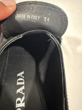Load image into Gallery viewer, Prada Black Leather Round Toe Black Loafers