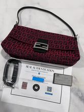 Load image into Gallery viewer, Fendi Red/Black Baguette Shoulder Bag