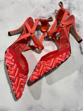 Load image into Gallery viewer, Fendi Colbri FF Mesh Pink Slingback Sandals