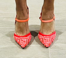 Load image into Gallery viewer, Fendi Colbri FF Mesh Pink Slingback Sandals