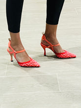 Load image into Gallery viewer, Fendi Colbri FF Mesh Pink Slingback Sandals