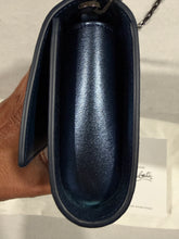 Load image into Gallery viewer, Christian Louboutin Metallic Blue Wallet On A Chain