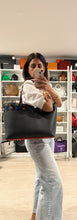 Load image into Gallery viewer, Christian Louboutin Large Cabata Black Leather Multi Color Stud Tote