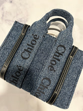 Load image into Gallery viewer, Chloe Mini Woody Denim Leather Crossbody