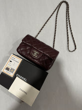Load image into Gallery viewer, Chanel Burgandy Caviar Rectangular Extra Mini SHW