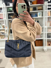 Load image into Gallery viewer, Saint Laurent YSL Small Lou Lou Navy Blue Woven Bag