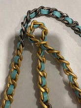 Load image into Gallery viewer, Chanel 19 Lt Blue Denim Round Crossbody Clutch